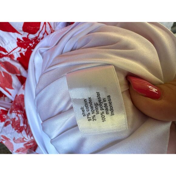 Lane Bryant Dress-Size 22/24-Red & White Floral - Picture 6 of 9